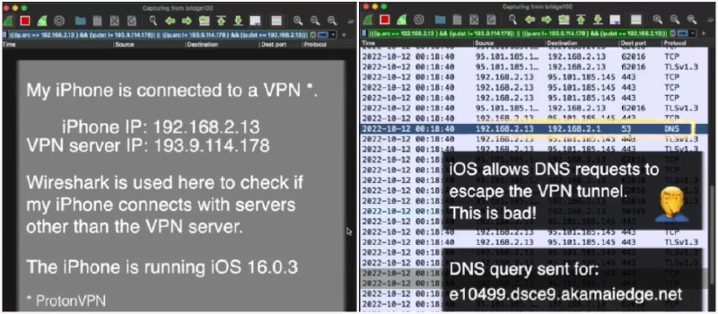 iOS 16依然繞過VPN建立連線，洩露用戶資訊