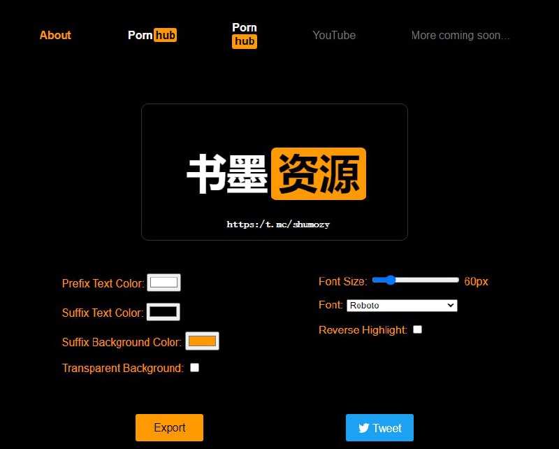 #网站 #设计 #logo #pornhub #图标Logoly.pro是一个创意徽标生成器，您可以生成类似于Pornhub，YouTube（暂不可用）等的徽标
