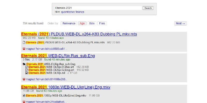 #磁力 #网页工具▎  BTDiggBitTorrent DHT 搜索引擎